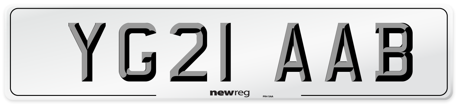 YG21 AAB Number Plate from New Reg